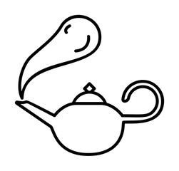 Magic lamp, fairy tale icon. Element of fairy Tale icon on white background