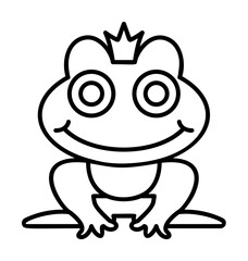 Frog prince, fairy tale icon. Element of fairy Tale icon on white background