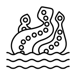 Kraken, fairy tale icon. Element of fairy Tale icon on white background