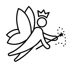 Fairy, fairy tale icon. Element of fairy Tale icon on white background