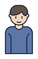 son icon. Element of family icon for mobile concept and web apps. Son icon can be used for web and mobile on white background