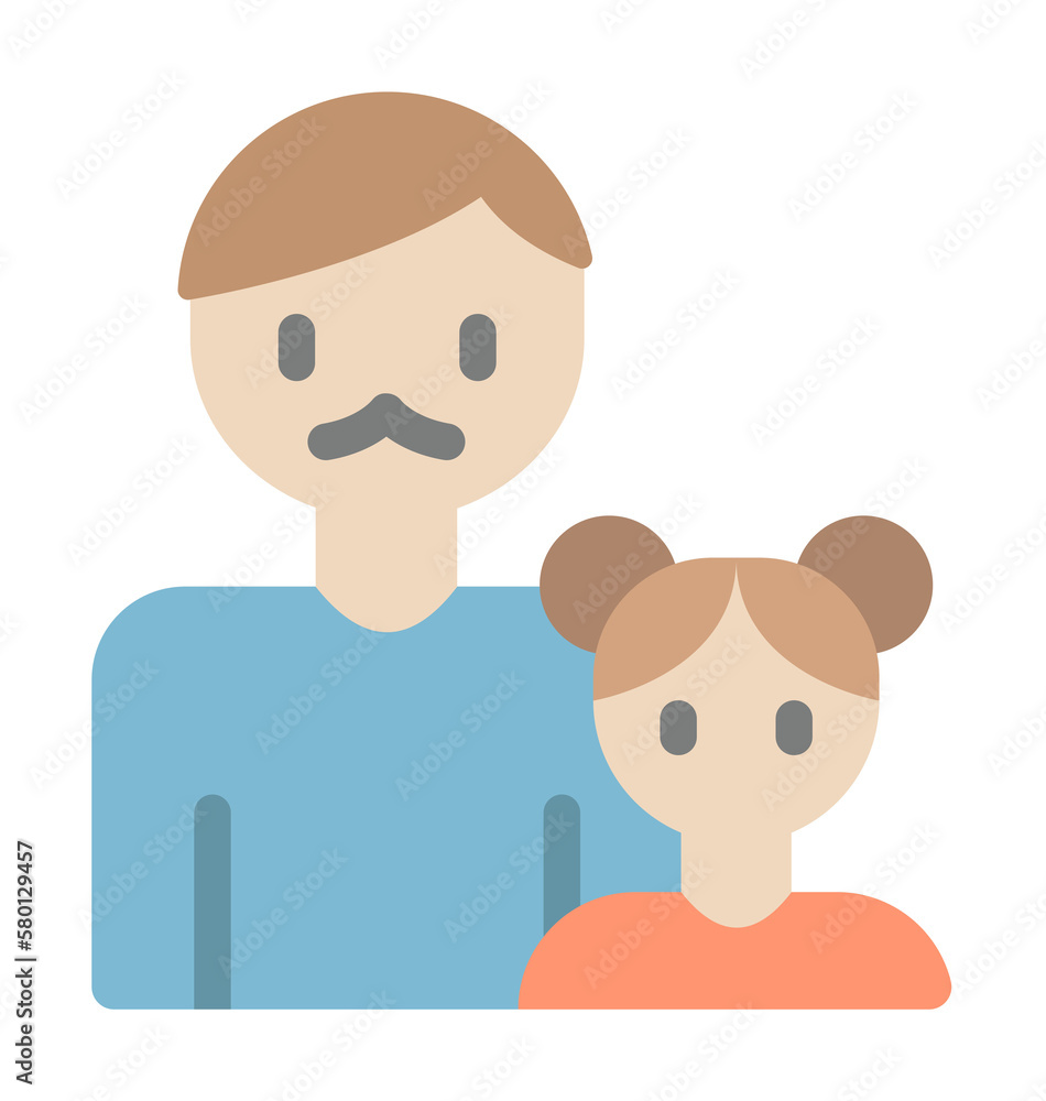 Poster daughter icon. simple color elements of cultural activities icons for ui and ux, website or mobile a