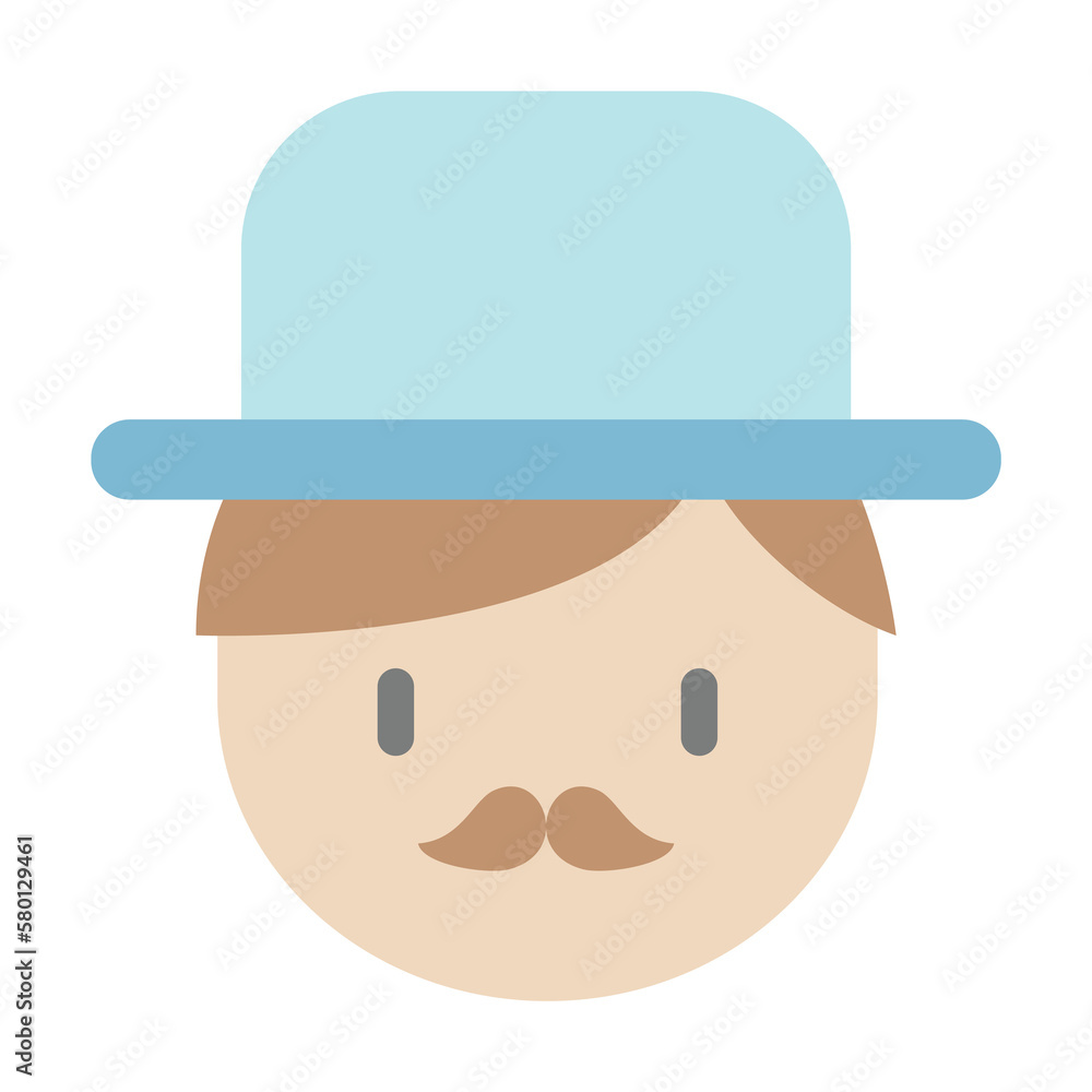 Poster dad, father icon. simple color elements of cultural activities icons for ui and ux, website or mobil