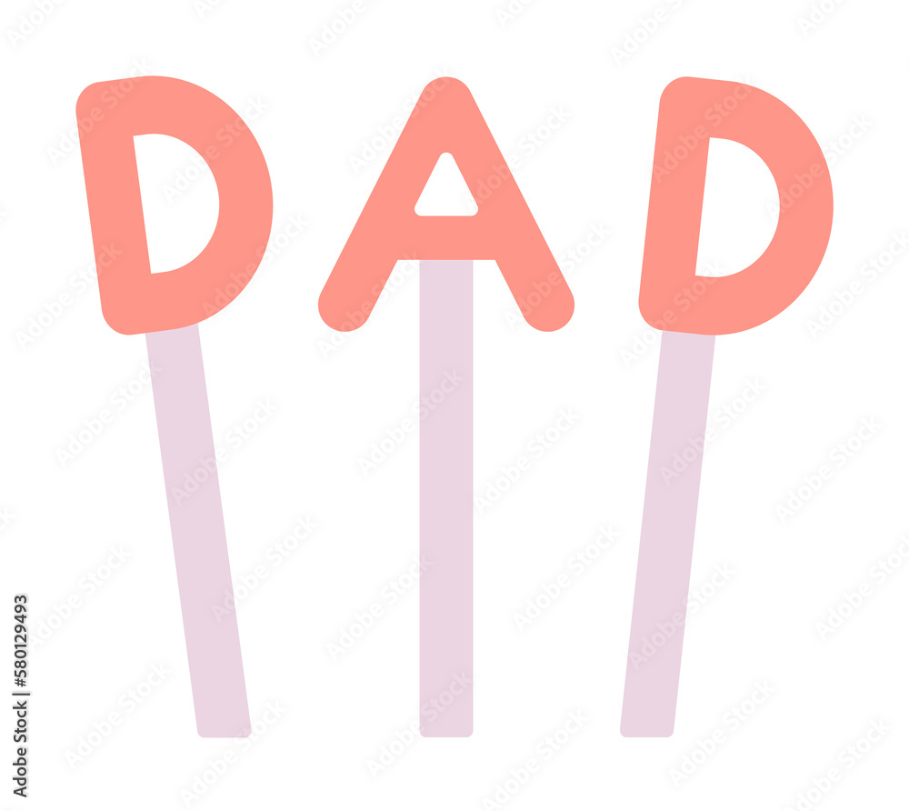 Poster dad, sticks icon. simple color elements of cultural activities icons for ui and ux, website or mobil