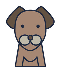 dog cartoon icon. Element of family icon for mobile concept and web apps. Cartoon dog icon can be used for web and mobile on white background