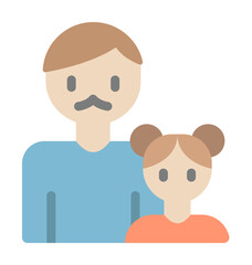 daughter icon. Simple color elements of cultural activities icons for ui and ux, website or mobile application on white background