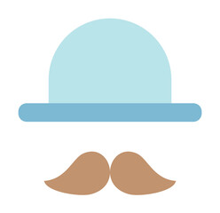 Mustache, hat icon. Simple color elements of cultural activities icons for ui and ux, website or mobile application on white background