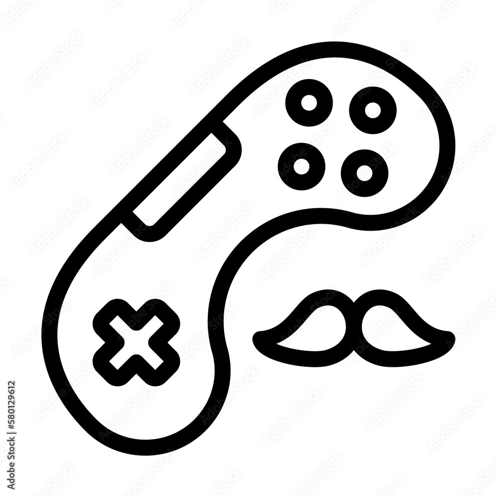 Fototapete Joystick icon. Simple line, outline elements of cultural activities icons for ui and ux, website or mobile application on white background