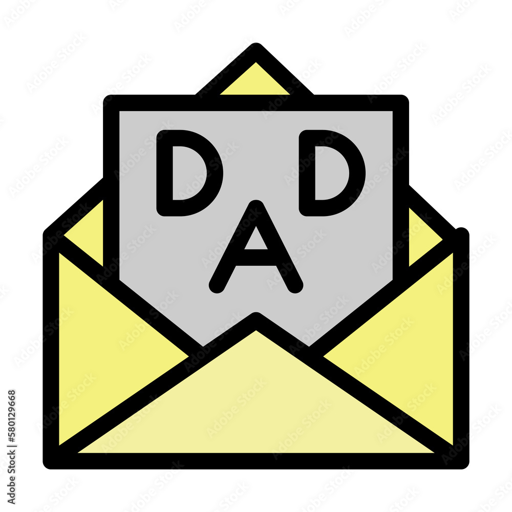 Poster message icon. simple color with outline elements of cultural activities icons for ui and ux, website