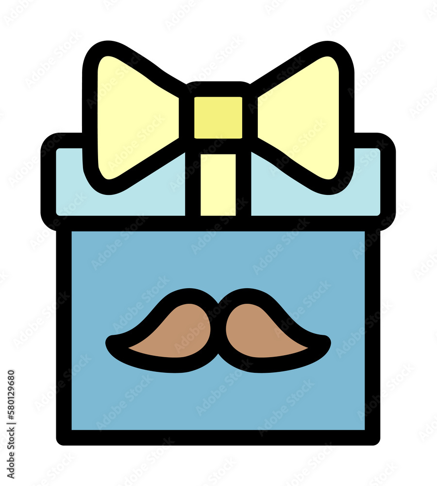 Poster gift box icon. simple color with outline elements of cultural activities icons for ui and ux, websit