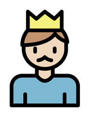 Dad, father icon. Simple color with outline elements of cultural activities icons for ui and ux, website or mobile application on white background