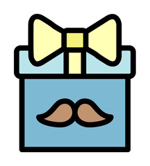 Gift box icon. Simple color with outline elements of cultural activities icons for ui and ux, website or mobile application on white background