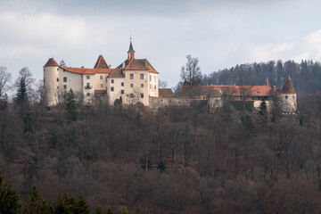 Fototapeta na wymiar Plankenwarth Castle . Schloss Plankenwarth . Ludwigsburg