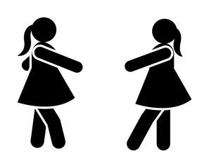 Girls friend icon. Element of friends icon on white background