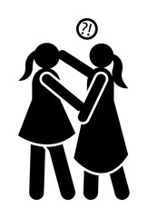 Girl mother icon. Element of friends icon on white background