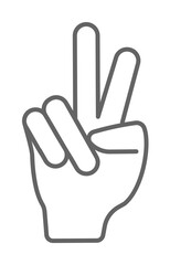 Achievement, hand, friend icon. Element of friendship icon. Thin line icon for website design and development, app development. Premium icon on white background