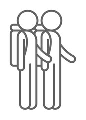 Friends, travel, friendship icon. Element of friendship icon. Thin line icon for website design and development, app development. Premium icon on white background