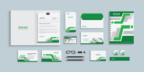 Corporate identity template, business stationery set.eps