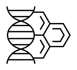 DNA, cells icon. Simple line, outline of gene modification icons for ui and ux, website or mobile application on white background