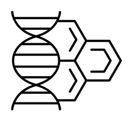 DNA, cells icon. Simple line, outline of gene modification icons for ui and ux, website or mobile application on white background