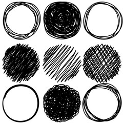 Hand drawn circles set