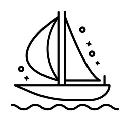 Hawaii sea boat icon. Element of Hawaii icon on white background