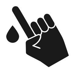 Hand, test icon. Simple hematology icons for ui and ux, website or mobile application on white background