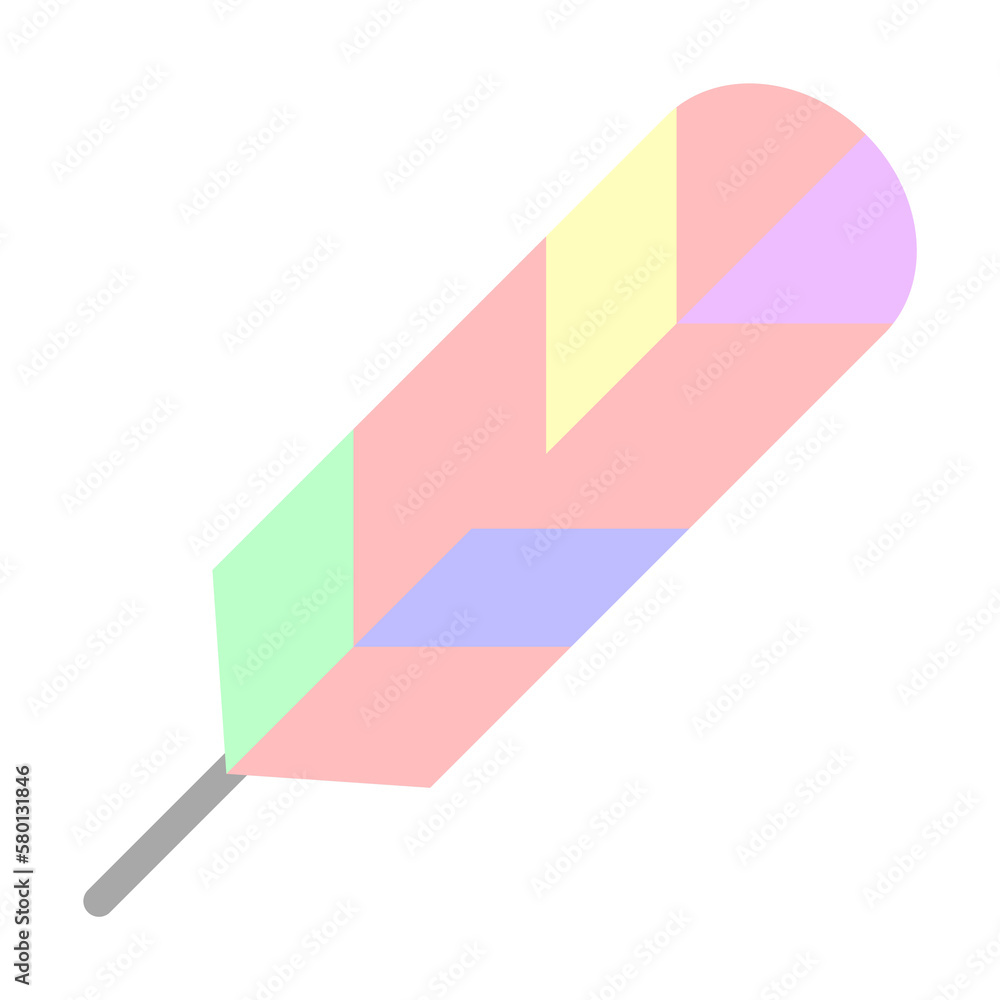 Poster feather, wing icon. simple color elements of flower children icons for ui and ux, website or mobile 