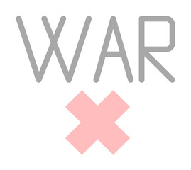 Fototapeta premium War, prohibit icon. Simple color elements of flower children icons for ui and ux, website or mobile application on white background