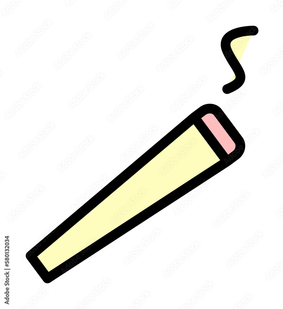 Poster cigarette, smoke icon. simple color with outline elements of flower children icons for ui and ux, we
