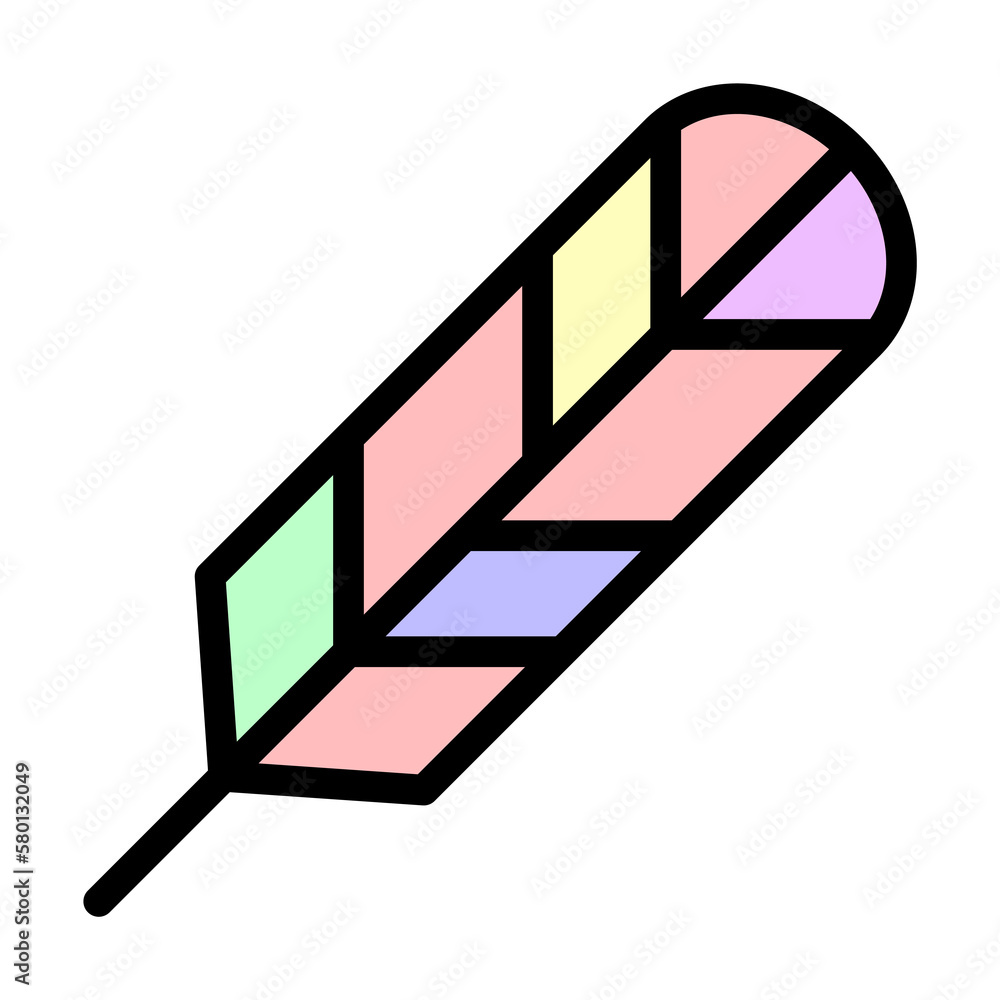 Poster feather, wing icon. simple color with outline elements of flower children icons for ui and ux, websi
