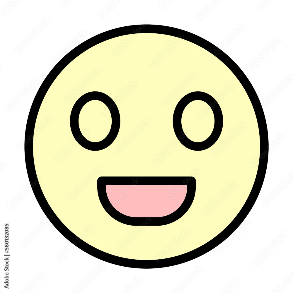 Aufkleber smile, hippy icon. simple color with outline elements of flower children icons for ui and ux, websit