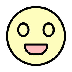 Fototapeta premium Smile, hippy icon. Simple color with outline elements of flower children icons for ui and ux, website or mobile application on white background