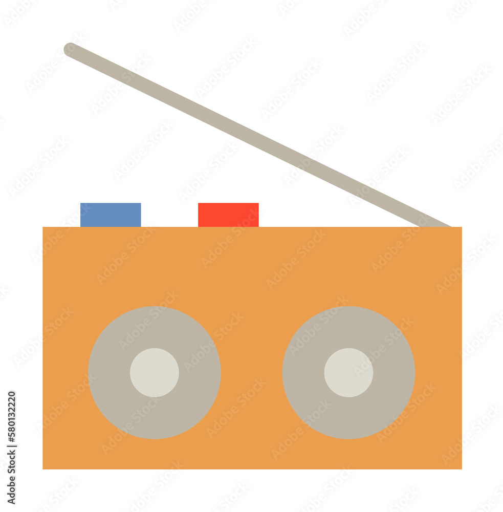 Poster record player, technology icon. simple color elements of hipster style icons for ui and ux, website 