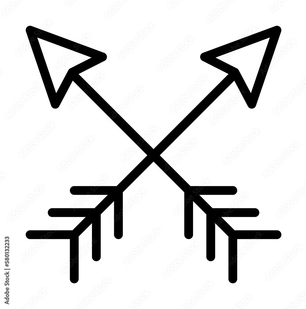 Poster arrow icon. simple line, outline elements of hipster style icons for ui and ux, website or mobile ap
