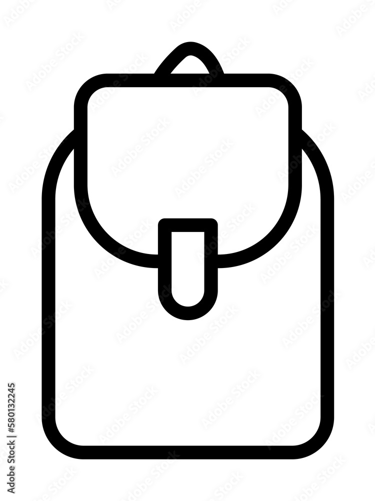 Poster backpack icon. simple line, outline elements of hipster style icons for ui and ux, website or mobile