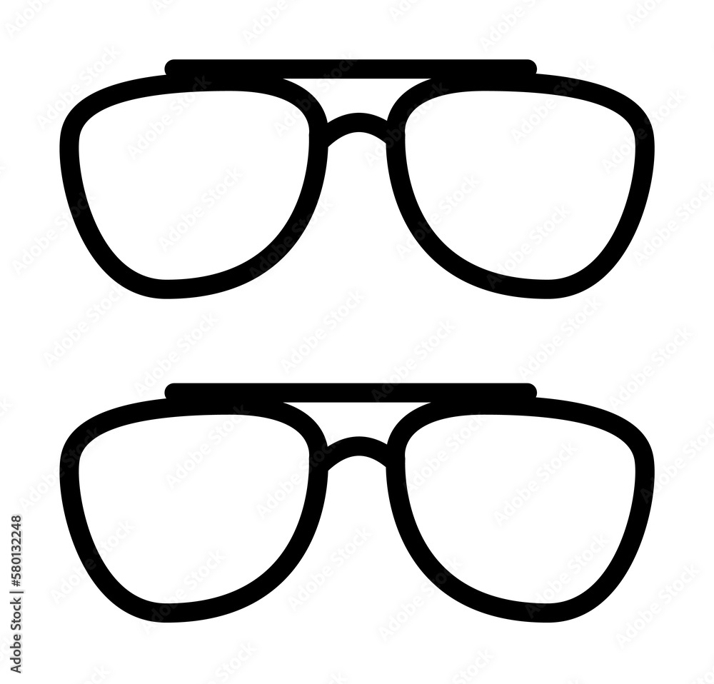 Poster glasses icon. simple line, outline elements of hipster style icons for ui and ux, website or mobile 