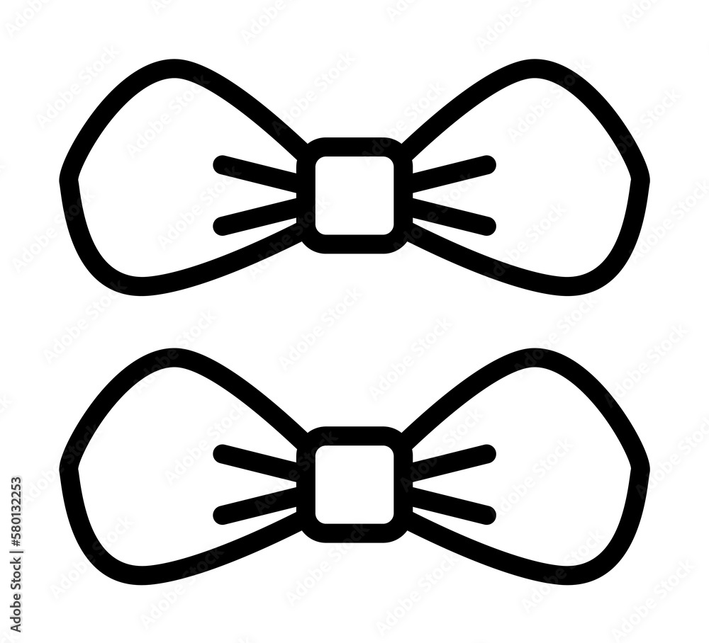 Poster bow, clothes icon. simple line, outline elements of hipster style icons for ui and ux, website or mo