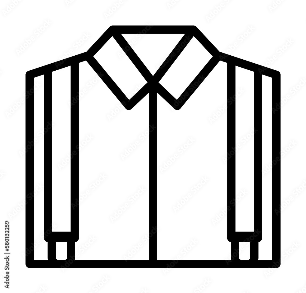 Poster shit, suspender icon. simple line, outline elements of hipster style icons for ui and ux, website or