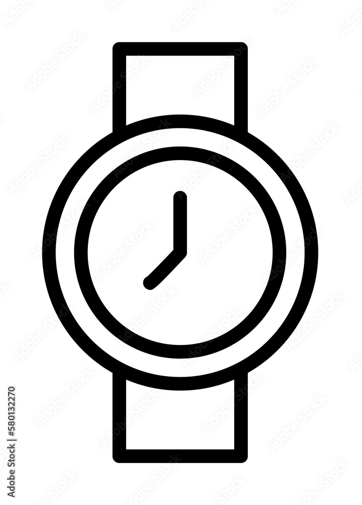 Poster watch, clock icon. simple line, outline elements of hipster style icons for ui and ux, website or mo