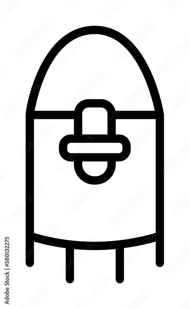 Poster bag icon. simple line, outline elements of hipster style icons for ui and ux, website or mobile appl