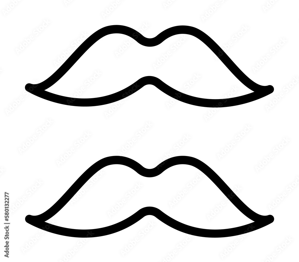 Aufkleber mustache icon. simple line, outline elements of hipster style icons for ui and ux, website or mobile