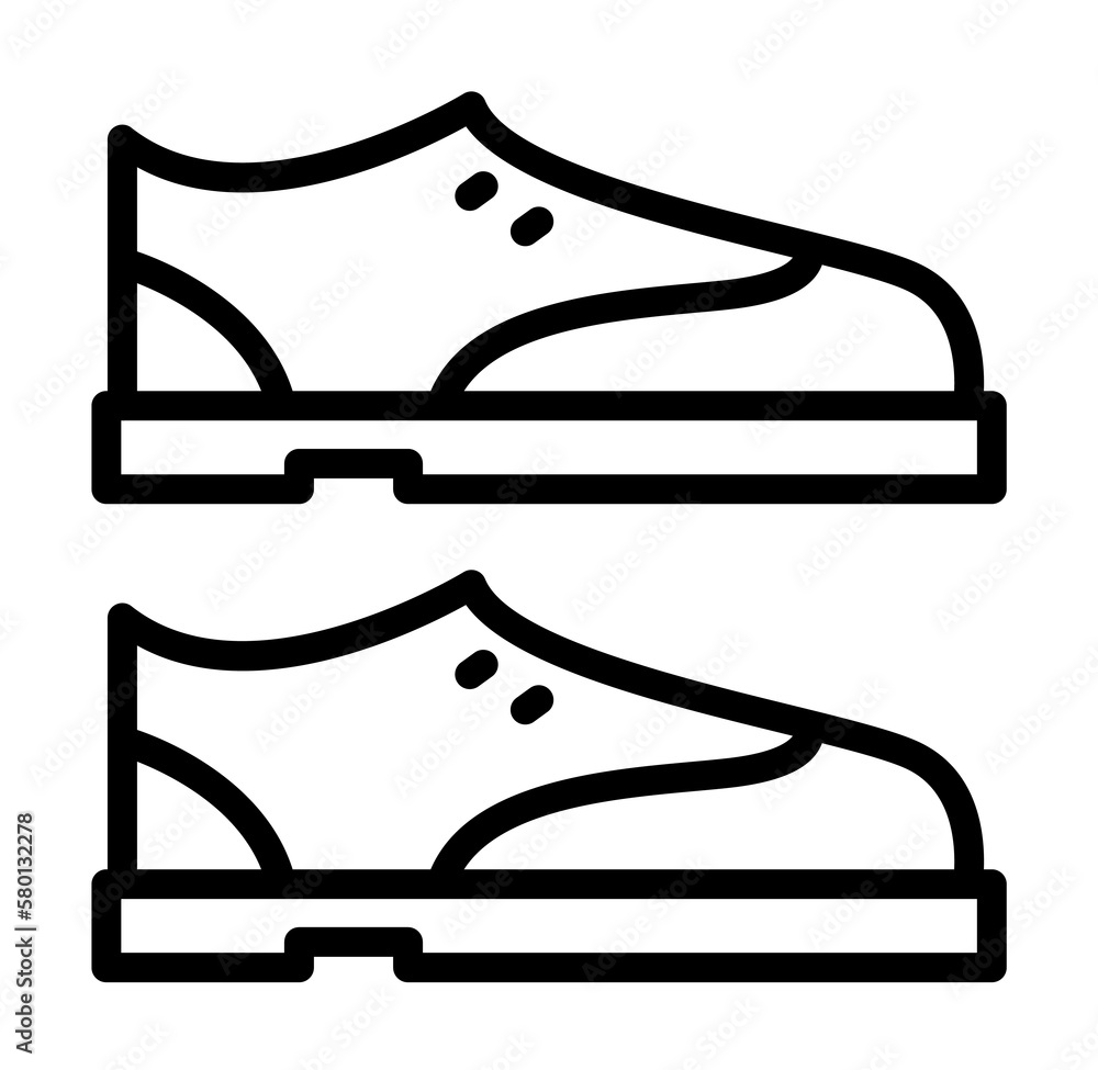 Poster shoes icon. simple line, outline elements of hipster style icons for ui and ux, website or mobile ap