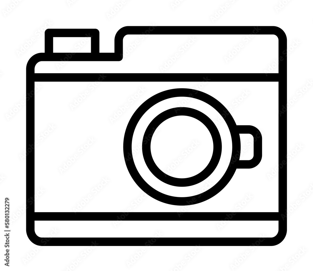 Aufkleber camera, technology icon. simple line, outline elements of hipster style icons for ui and ux, website