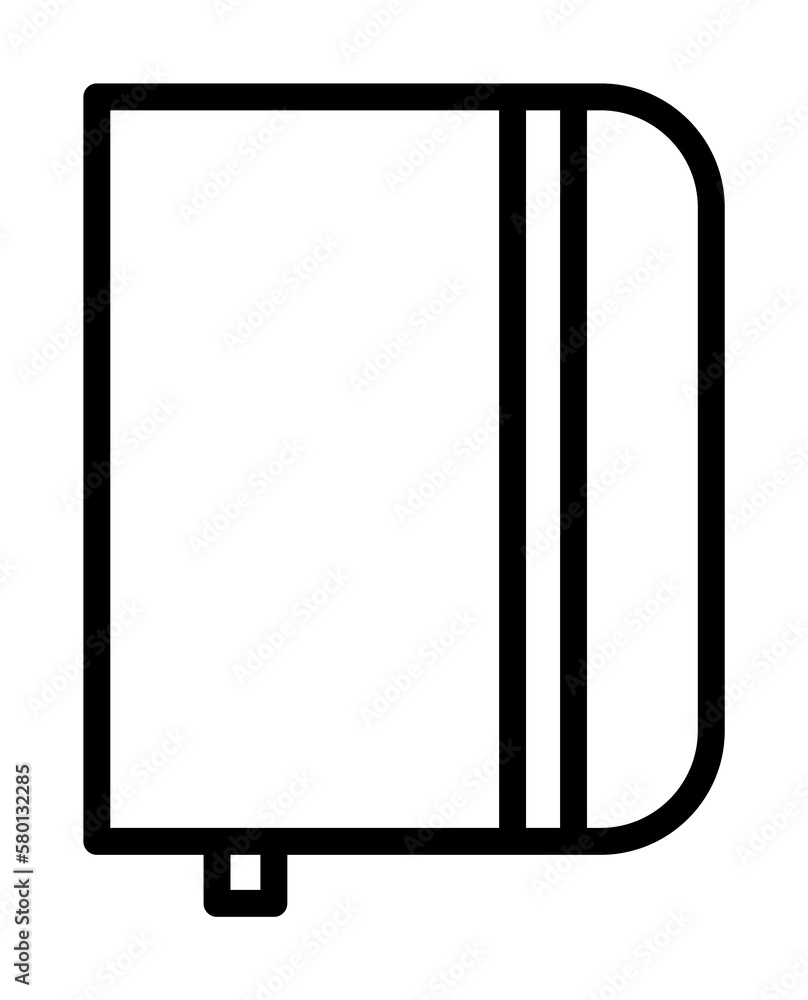 Poster notebook icon. simple line, outline elements of hipster style icons for ui and ux, website or mobile