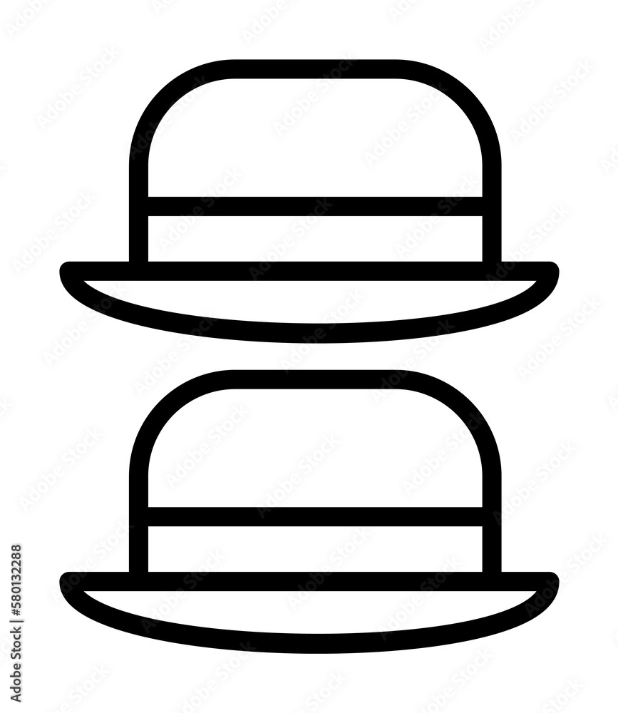 Poster hat, clothes icon. simple line, outline elements of hipster style icons for ui and ux, website or mo