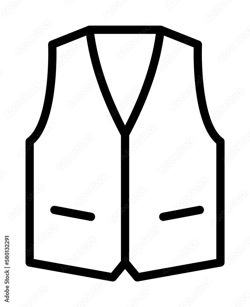 Aufkleber vest icon. simple line, outline elements of hipster style icons for ui and ux, website or mobile app