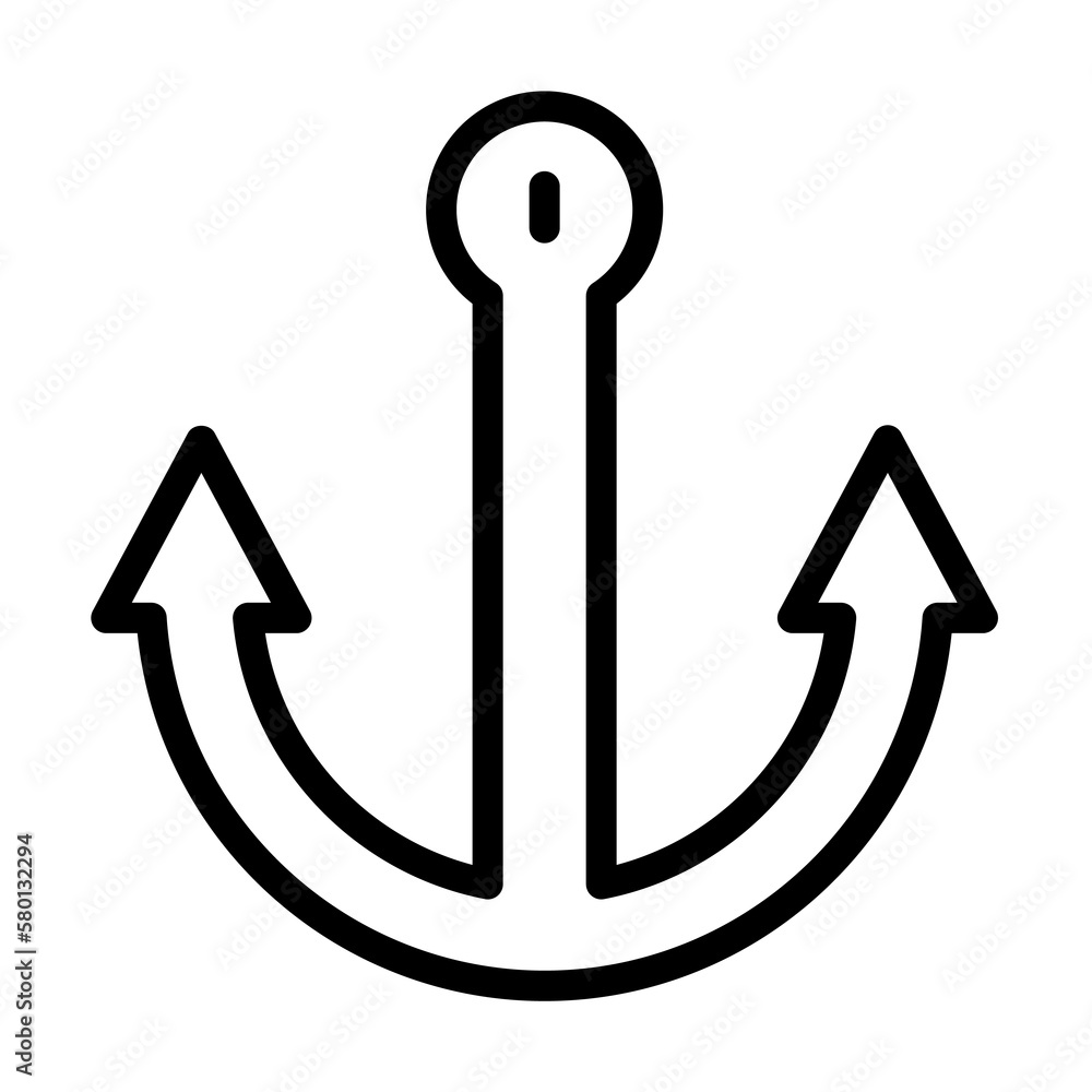 Poster anchor icon. simple line, outline elements of hipster style icons for ui and ux, website or mobile a