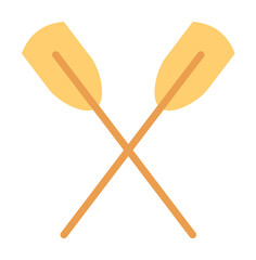 Paddle icon. Simple color elements of hipster style icons for ui and ux, website or mobile application on white background