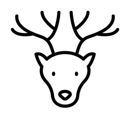 Deer, animal icon. Simple line, outline elements of hipster style icons for ui and ux, website or mobile application on white background